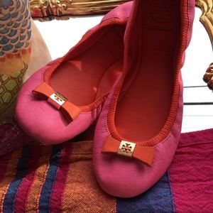 Pink flats